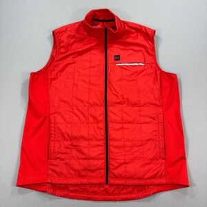 MEC Vest Mens 2XL Orange Quilted Kingslet Puffer Full Zip Insulated Outdoor‎